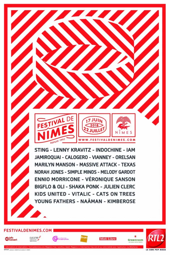 Affiche du Festival de Nîmes 2018