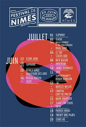 Affiche du Festival de Nîmes 2019