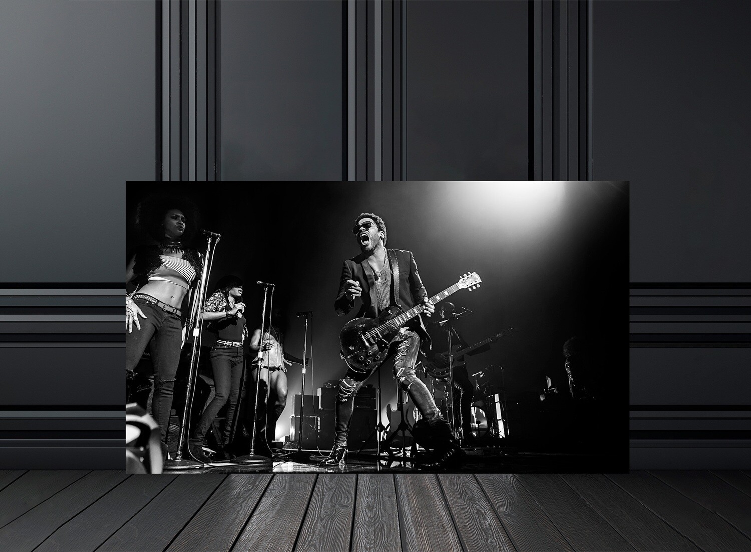 Photo noir et blanc concert Lenny Kravitz - Crédit photo Eric CANTO
