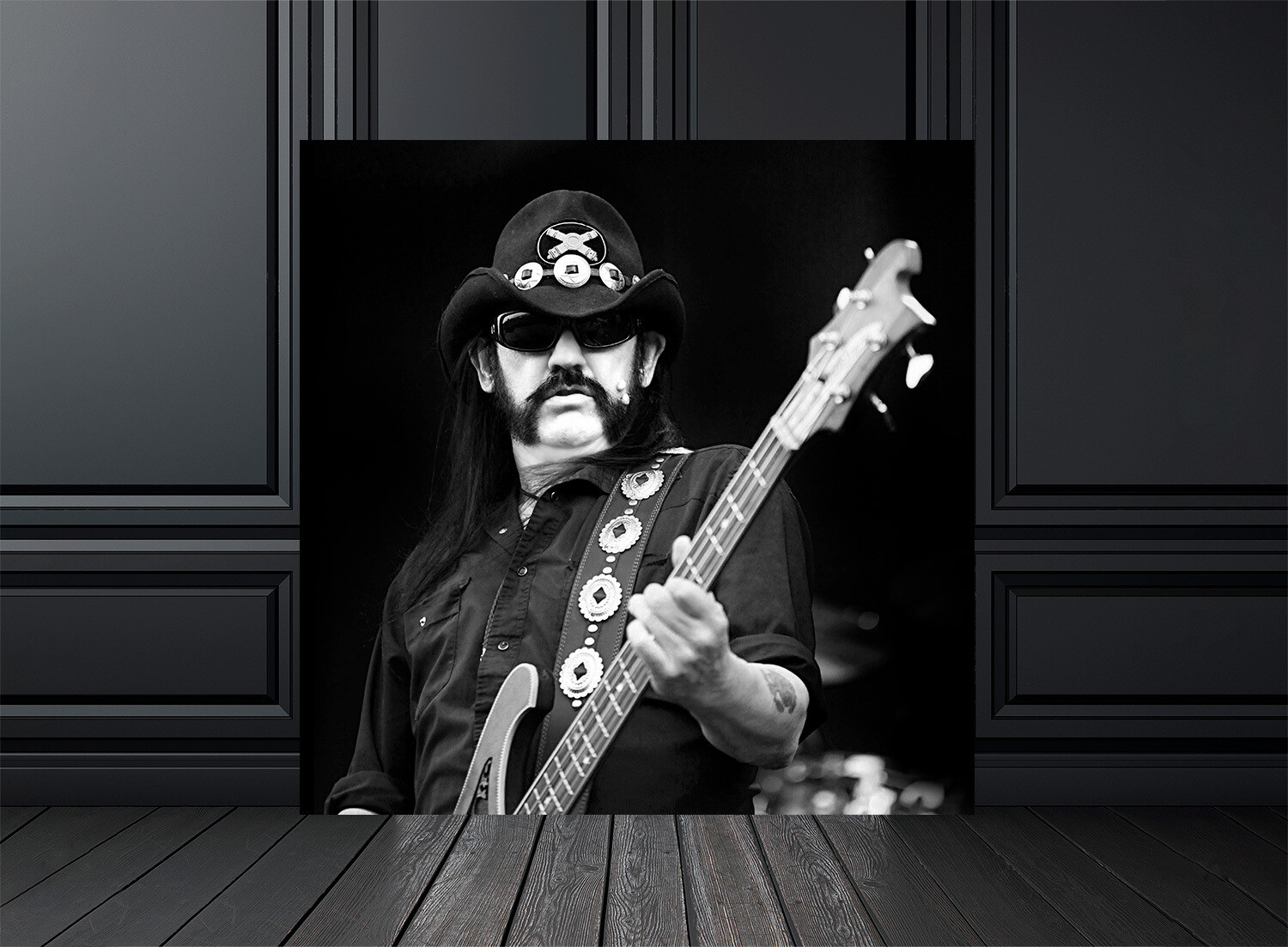 Photo noir et blanc concert Motorhead Lemmy - Crédit photo Eric CANTO
