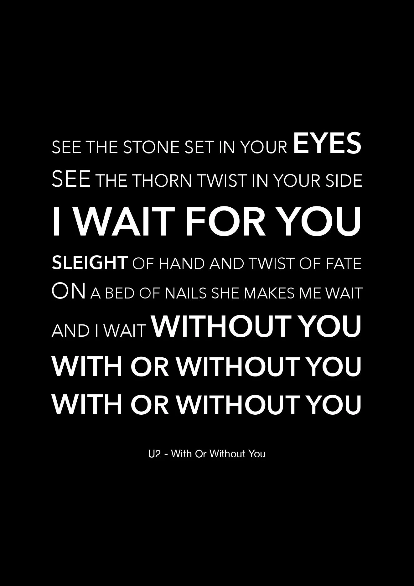 u2 paroles paroles de U2