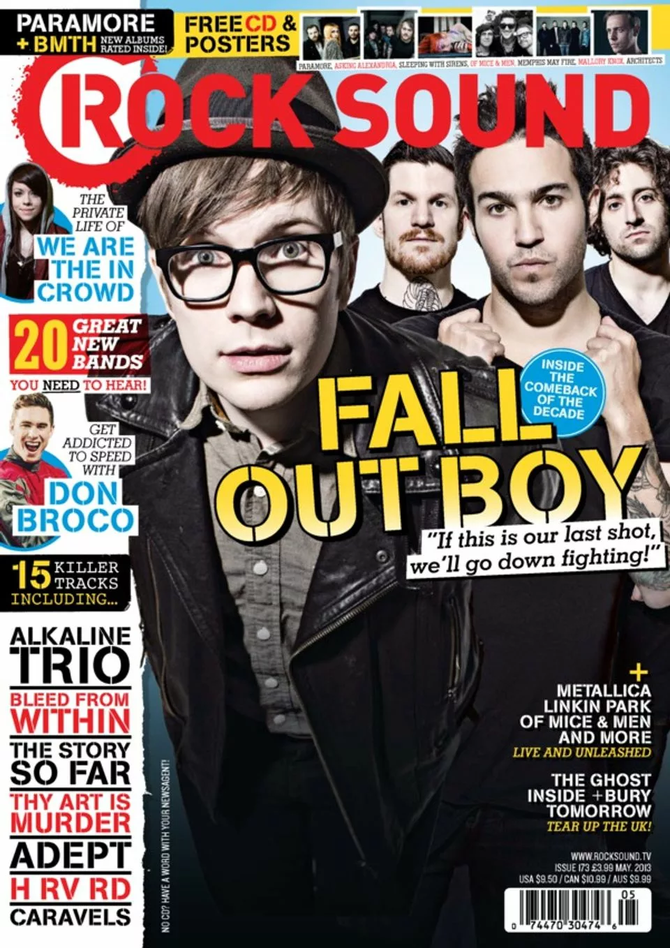 Rock Sound Magazine : histoire, ADN et culture rock Vitrine avec des éditions collector de Rock Sound Magazine, dont la fameuse couverture My Chemical Romance et objets dérivés