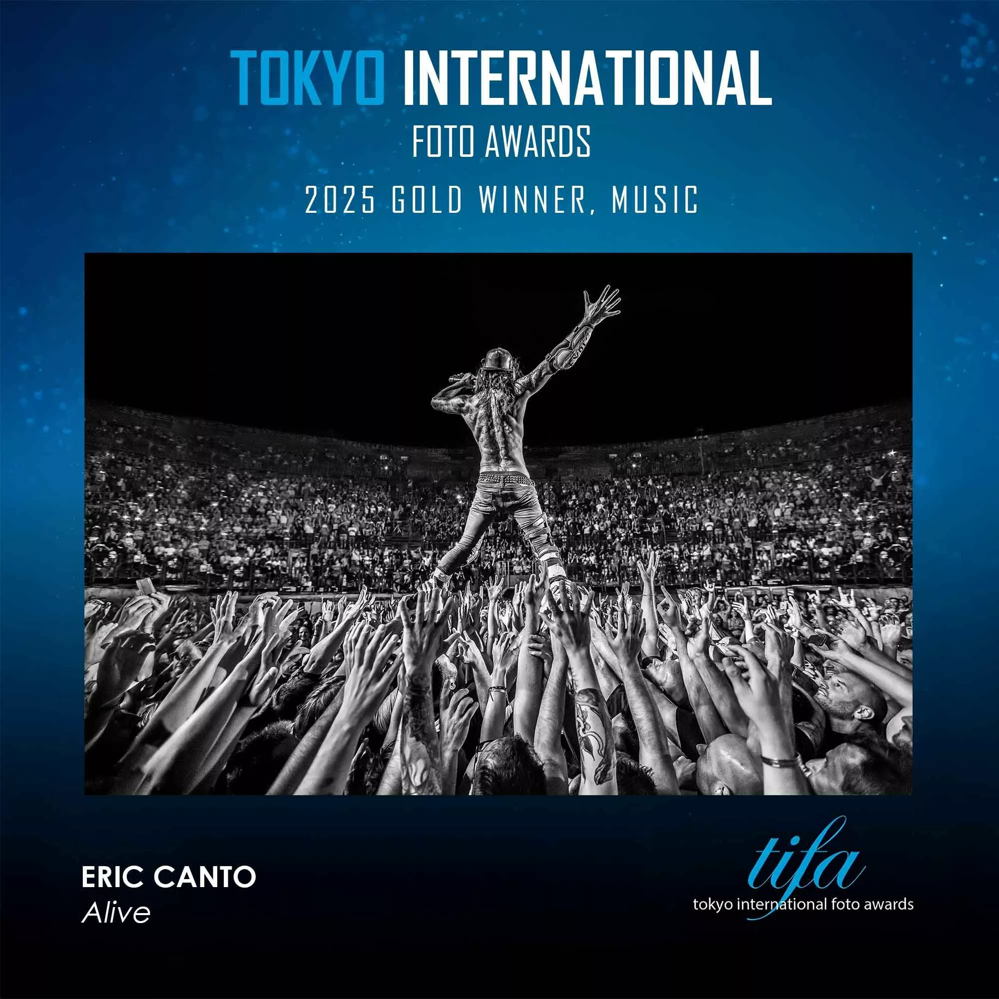 ALIVE ALIVE — tirage Fine Art de concert signé Eric Canto, édition limitée