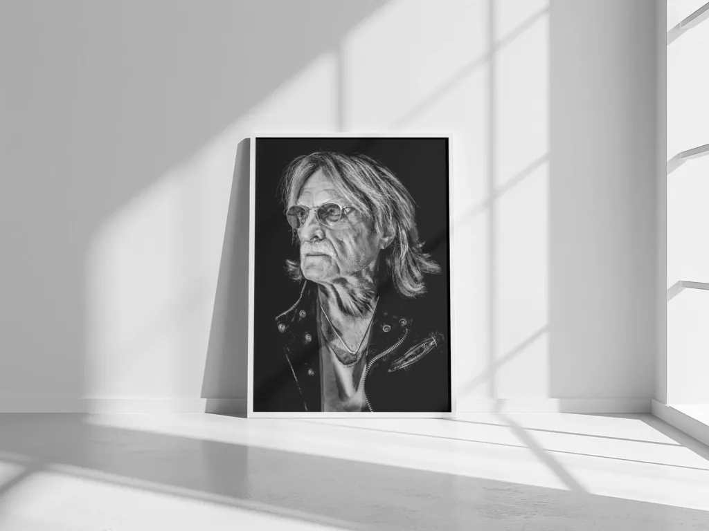 Tirage photo CHRISTOPHE, concert rock noir et blanc — Eric Canto
