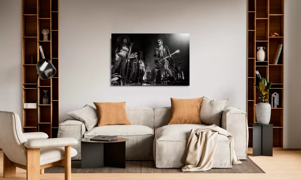 Photographie LENNY KRAVITZ — Strut Tour (2014) en noir et blanc, tirage signé et numéroté Eric Canto