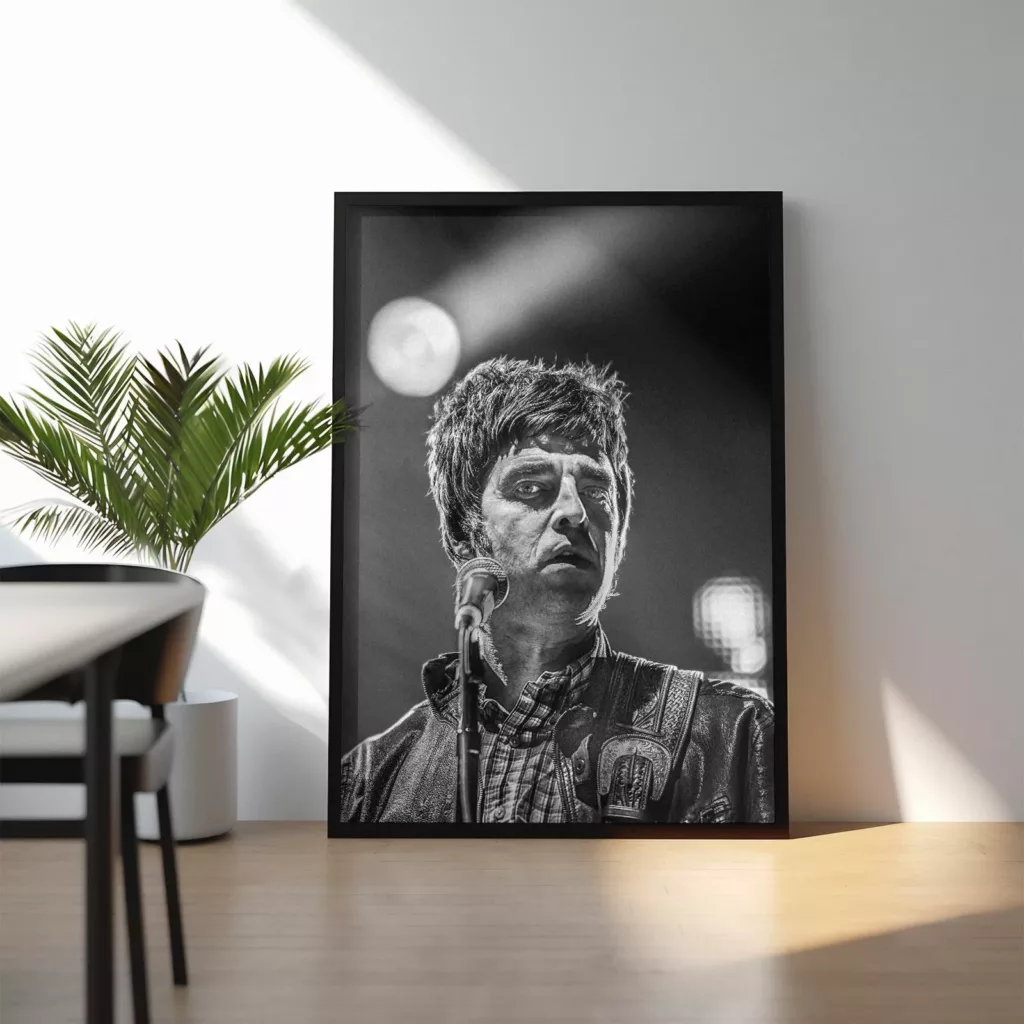 Photographie OASIS – Dig Out Your Soul Tour (2009) en noir et blanc, tirage signé et numéroté Eric Canto