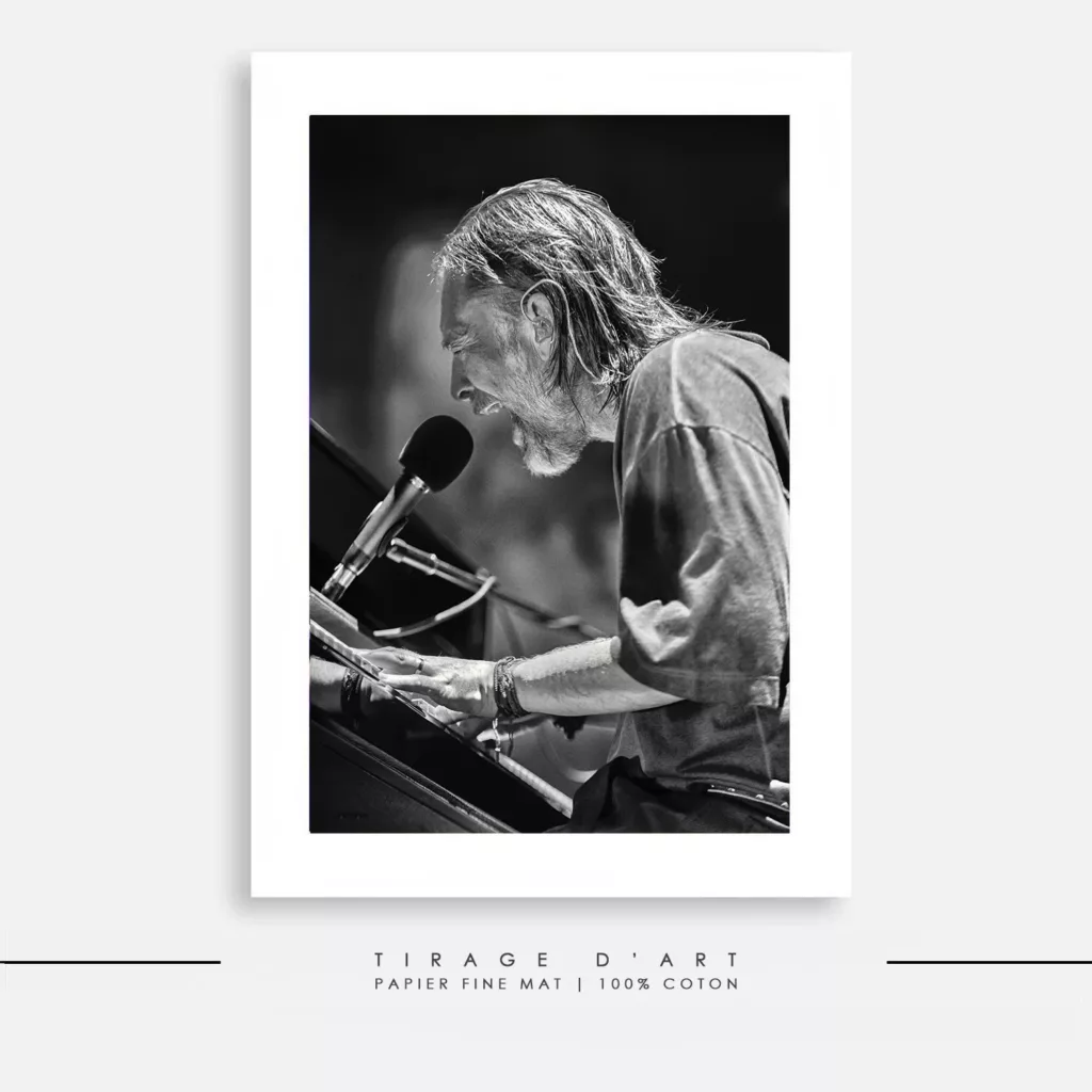 Radiohead, Thom Yorke en concert, Europe Tour, tirage photo signé Eric CANTO