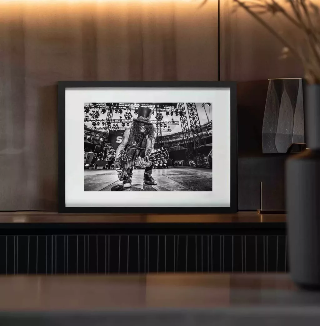 Tirage d'art Slash, Living The Dream Tour, edition originale signee et numerotee
