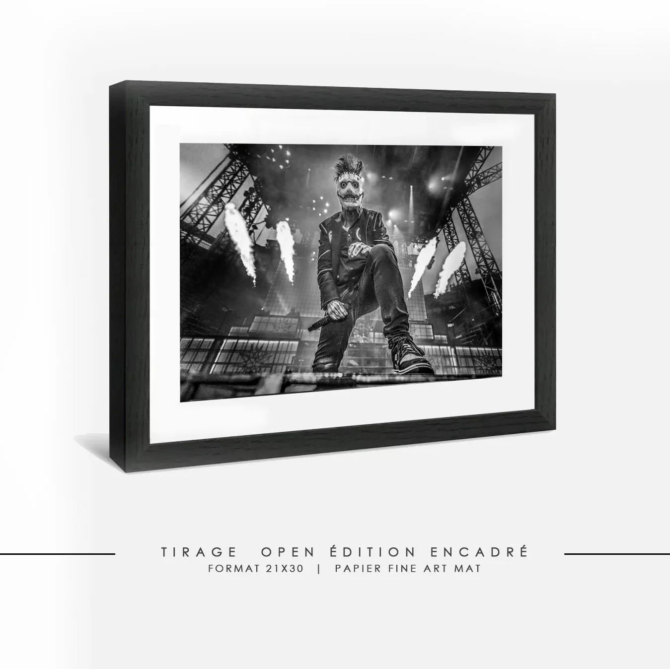 SLIPKNOT - The End, So Far Tour (2023) Photographie SLIPKNOT – The End, So Far Tour (2023) en noir et blanc, tirage signé et numéroté Eric Canto