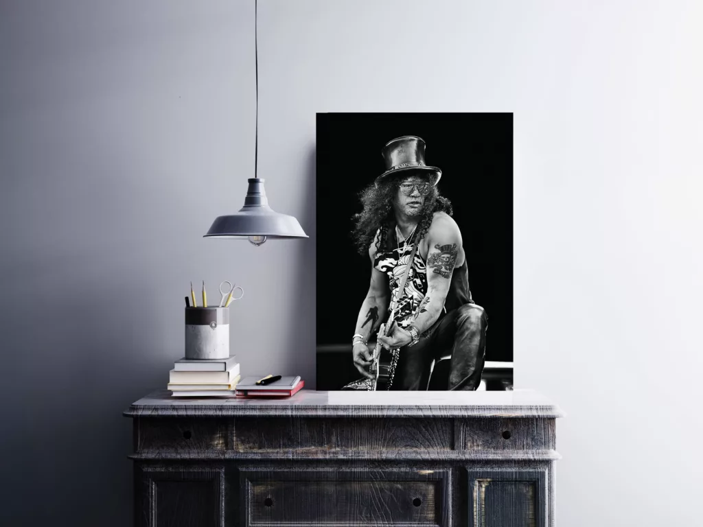 tirage photo SLASH concert rock noir et blanc edition limitee eric canto