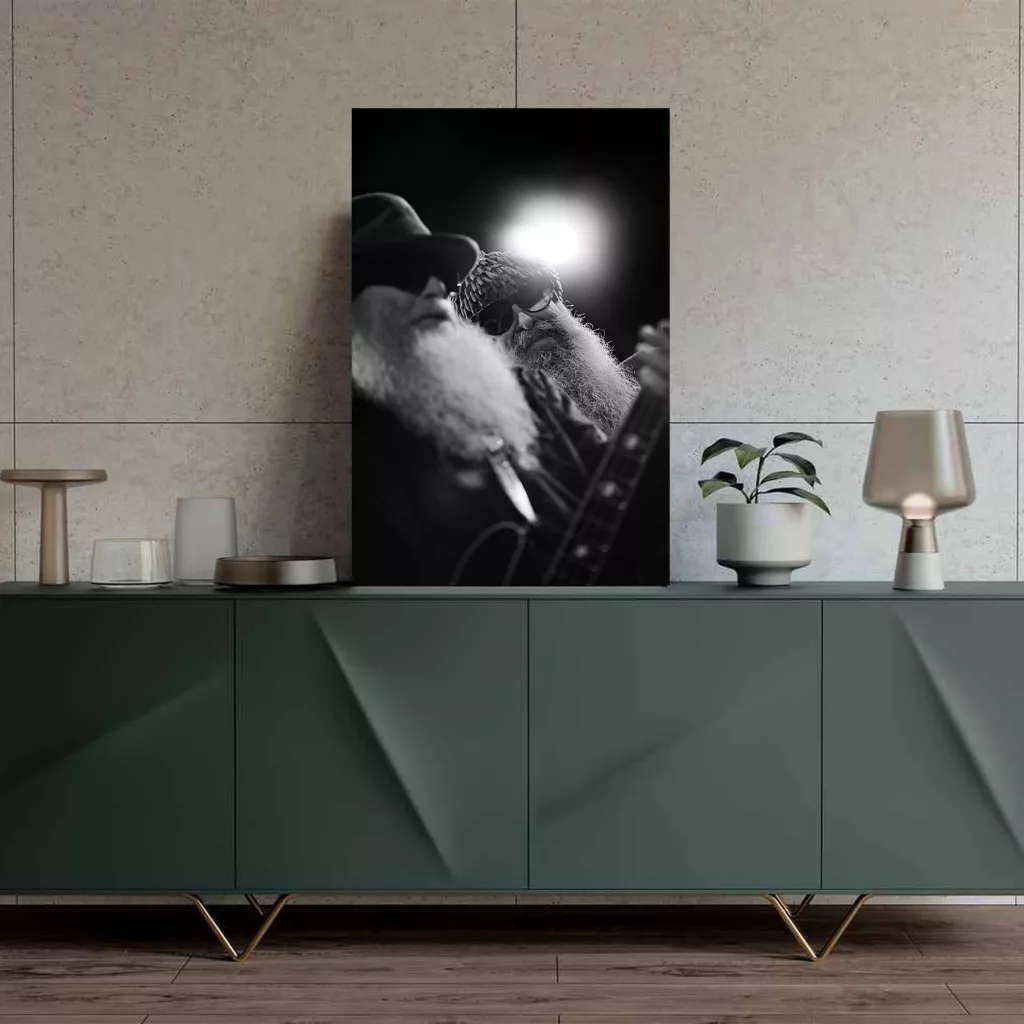 tirage photo zz top concert rock noir et blanc edition limitee eric canto